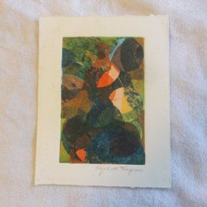Abstract Fine Art Monoprint Handprinted Wall Art